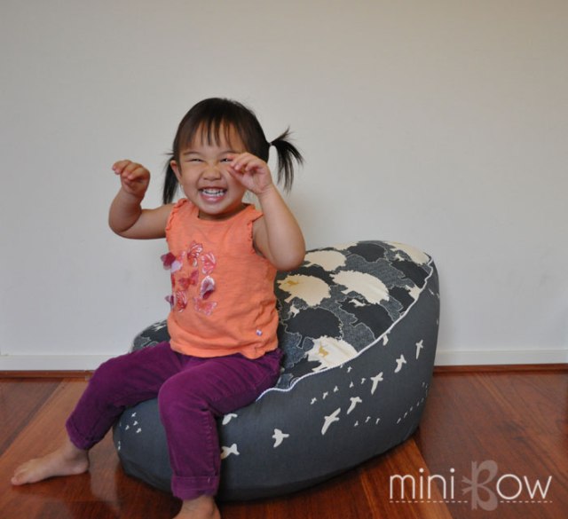 Toddler Bean Bag by StraightGrain | mini bow
